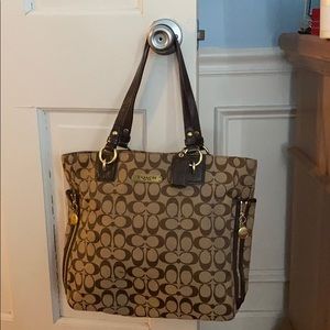 Brown Signature Coach Bag